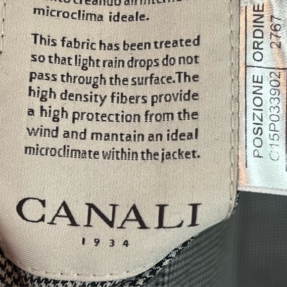Canali Rain & Wind Tech Coat Loro Piana Sports Fabric Size 52 Reversible Silk - Picture 14 of 15